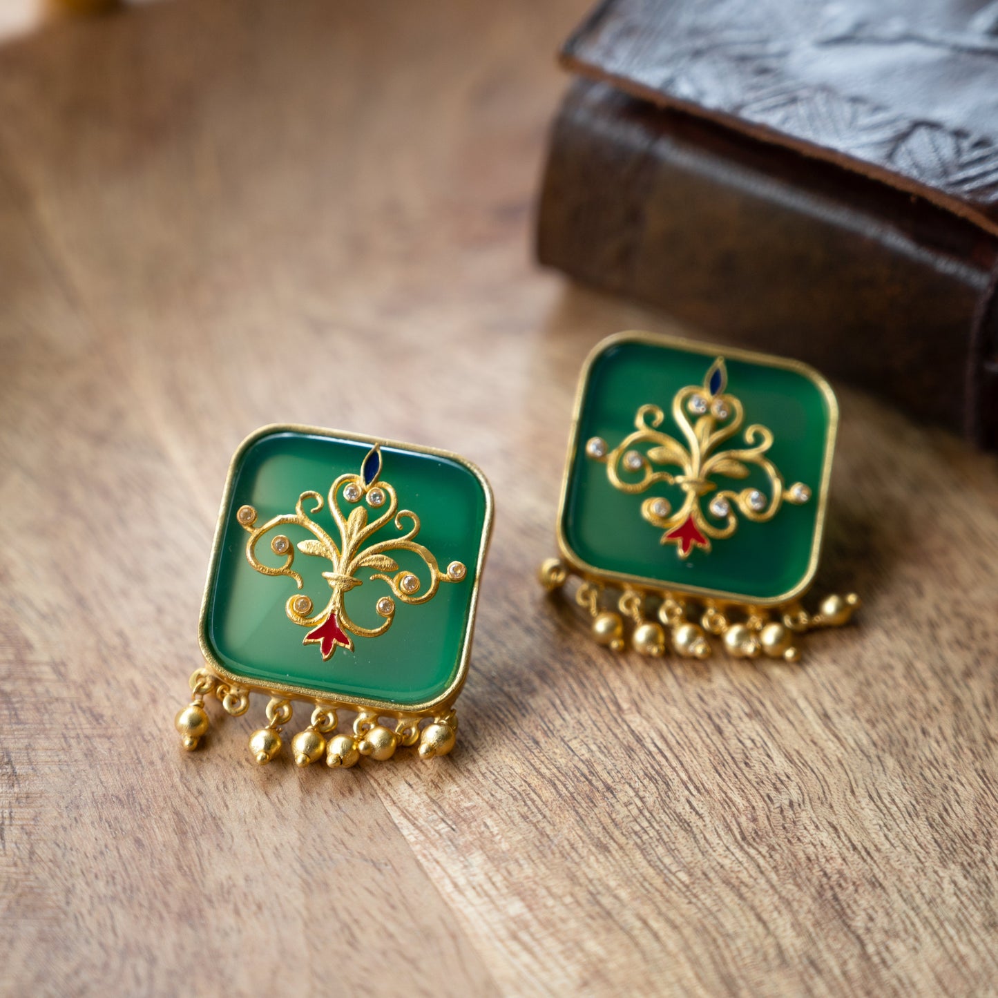 Regal Styled Look (Set of 3-  Necklace , Choker and Earrings)