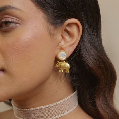 Tale of Ele Drop Earrings with Pearls