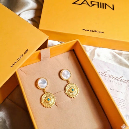 Guardian Eye Earrings with Pearls