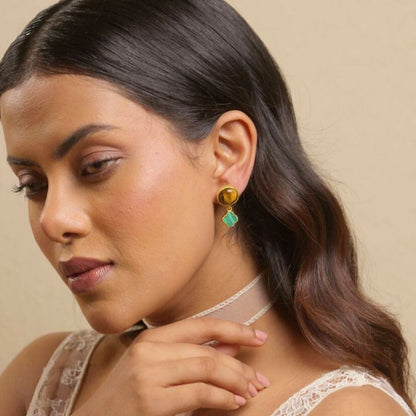 Fortune Bloom Earrings with Tiger's Eye