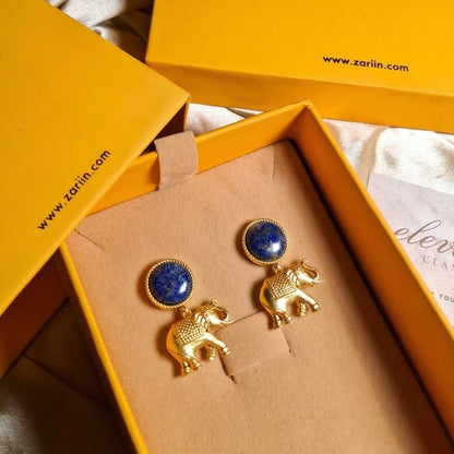 Tale of Ele Drop Earrings with Lapis Lazuli