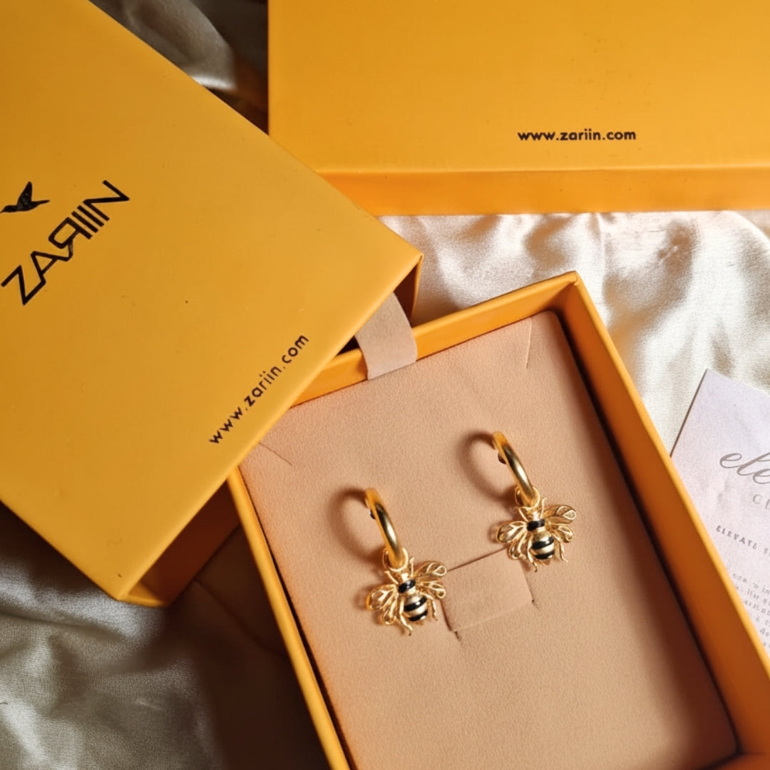 Grace Hoops with Bee Drops