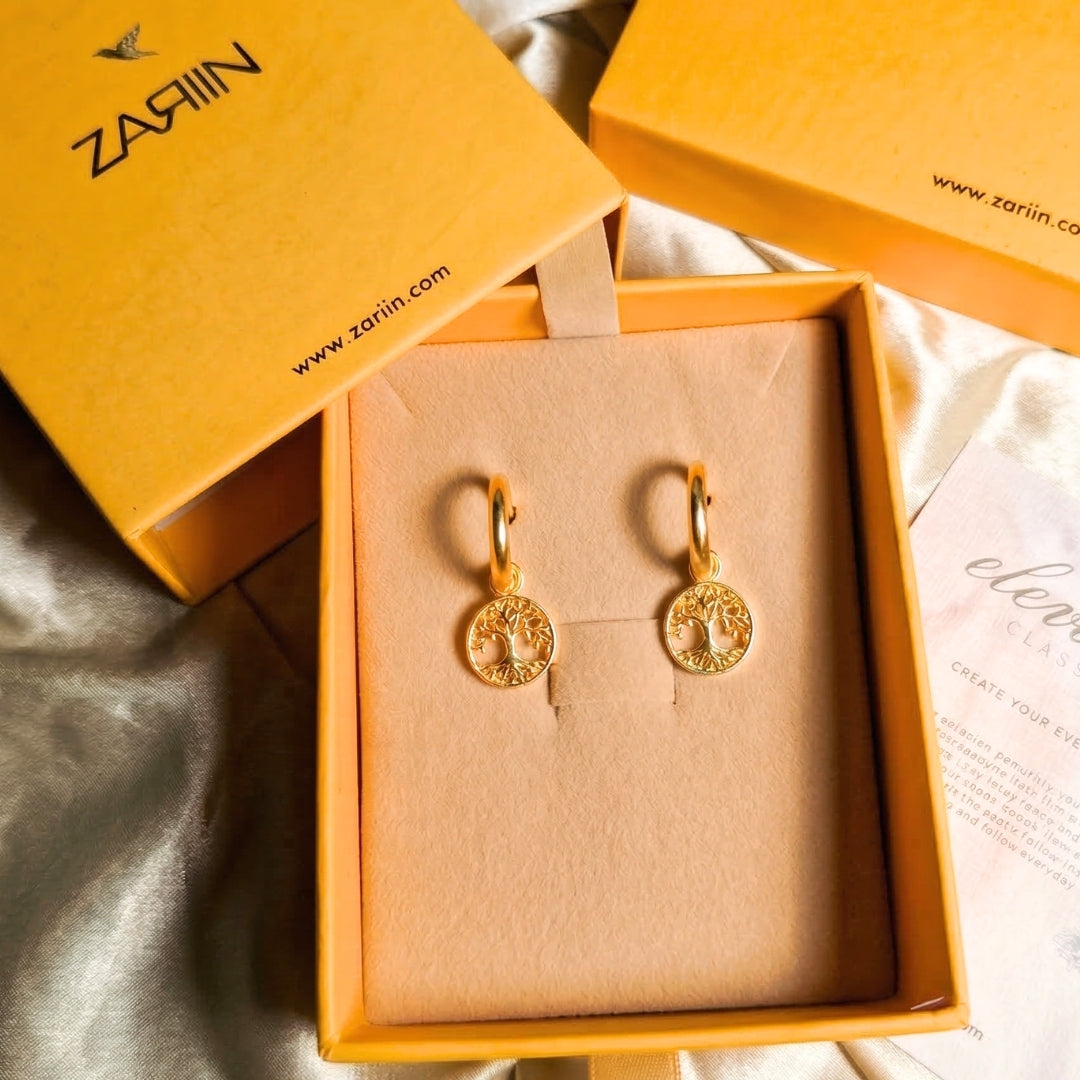Grace Hoops with Tree of Life Drops