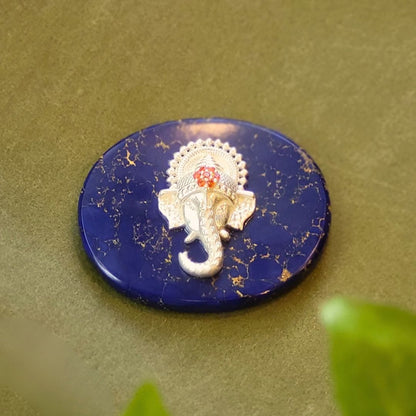 Divine Ganesha on Lapis Lazuli Base