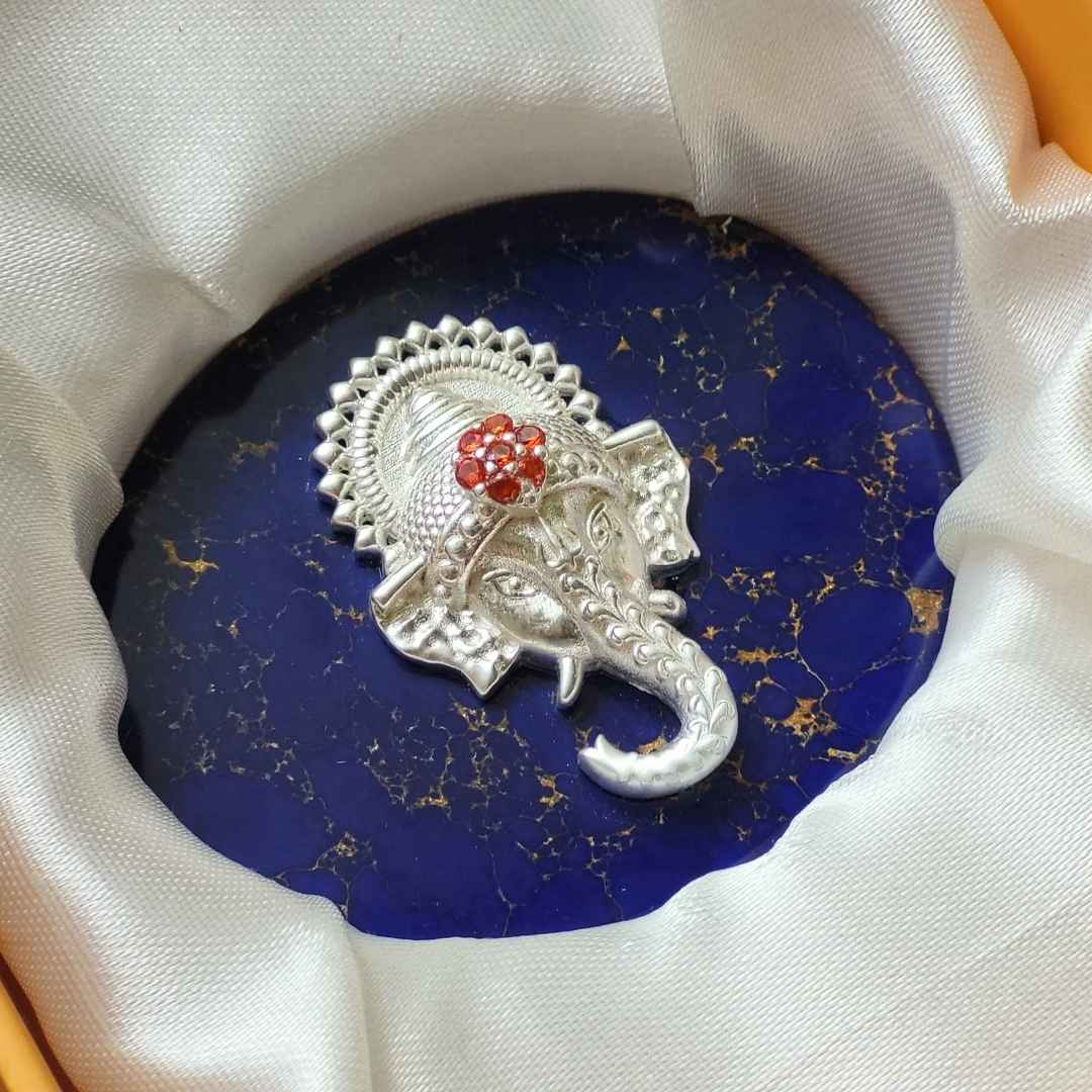 Divine Ganesha on Lapis Lazuli Base