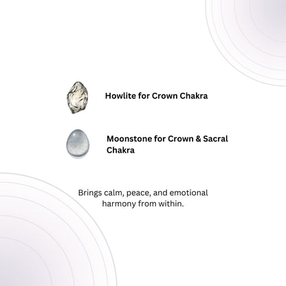 Howlite And Moonstone Unisex Bracelet