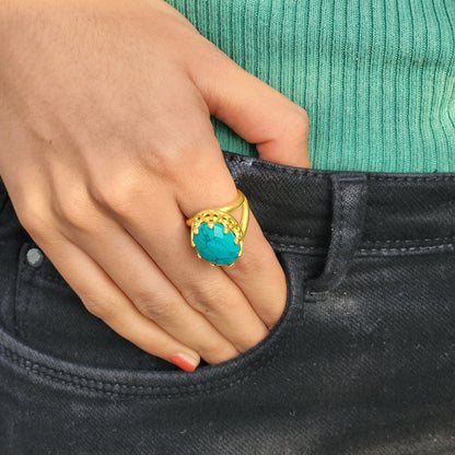 Turquoise Healing Ring for Relationships and Communication