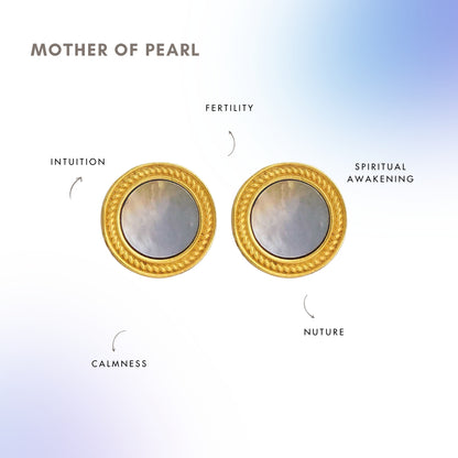 Tranquil Life Stud Earrings with Mother of Pearl - Creation