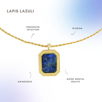 Soul Soothe Pendant Necklace with Lapis Lazuli - Intuition