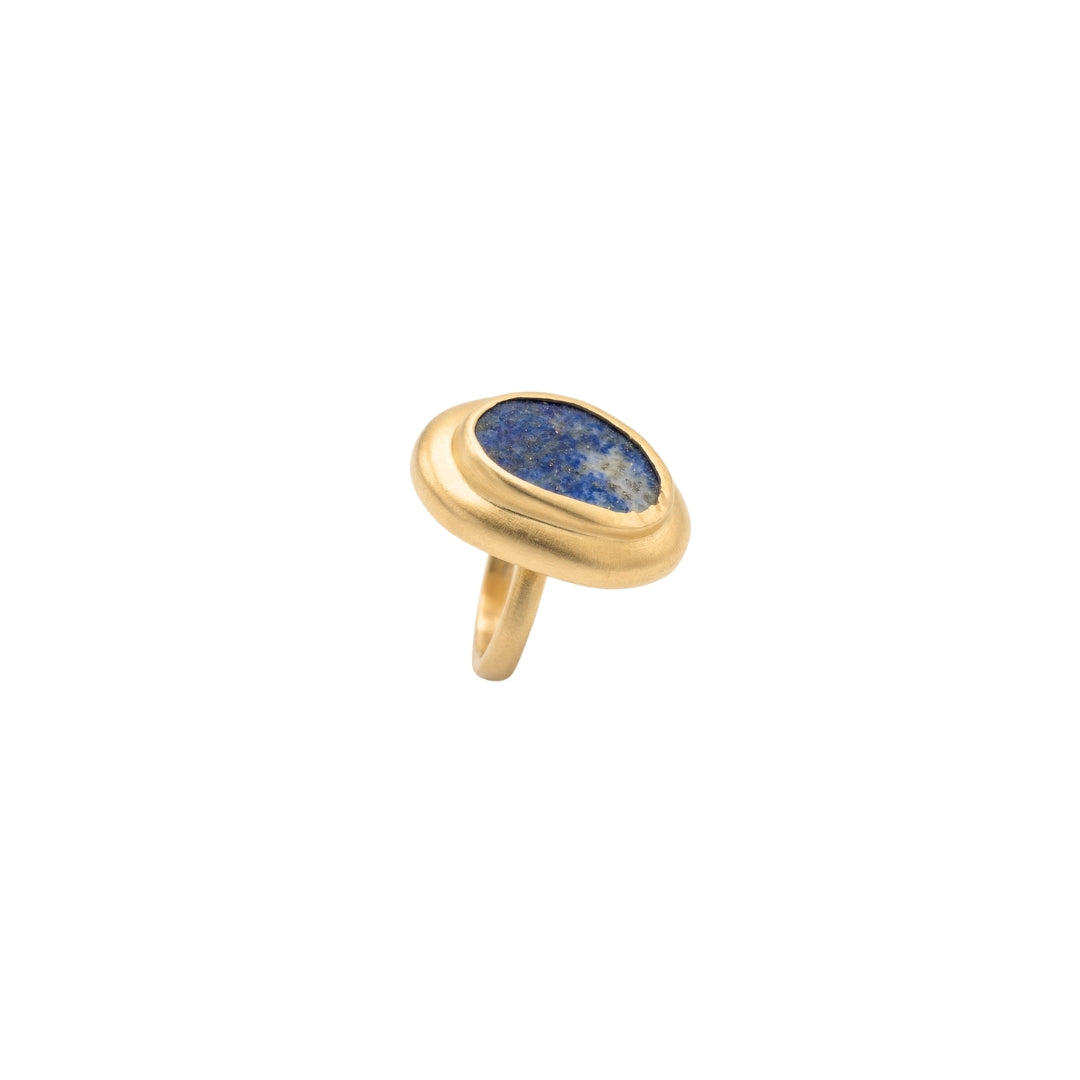 Enduring Charm Ring with Lapis Lazuli