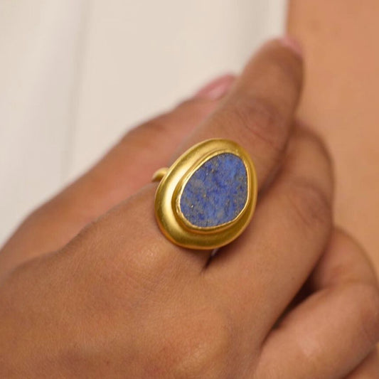 Enduring Charm Ring with Lapis Lazuli
