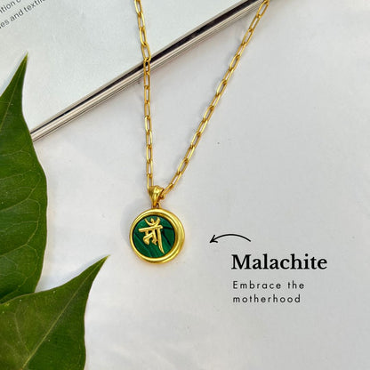 Ma Mother Necklace with Malachite