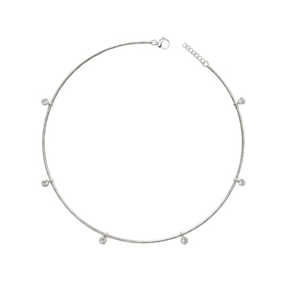 Celeste CZ Drop 925 Silver Anklet