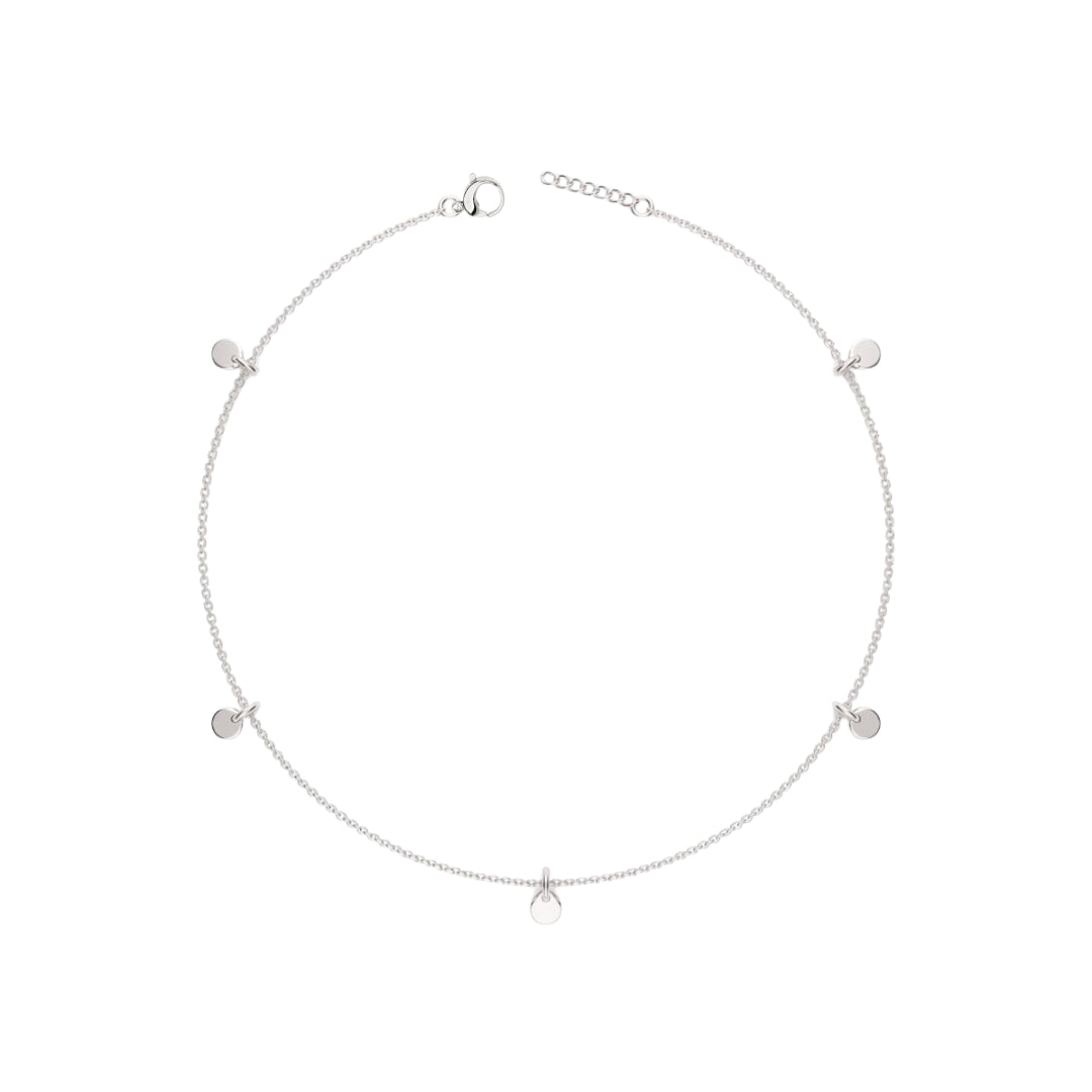 Luna Disc 925 Silver Anklet