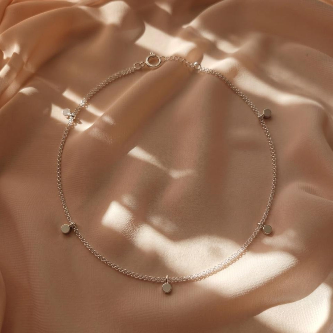 Luna Disc 925 Silver Anklet