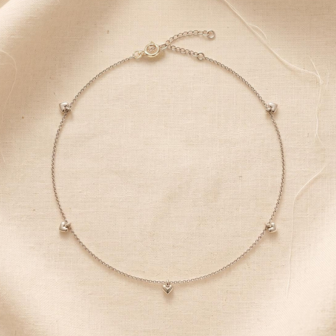 Heartbeat 925 Silver Anklet