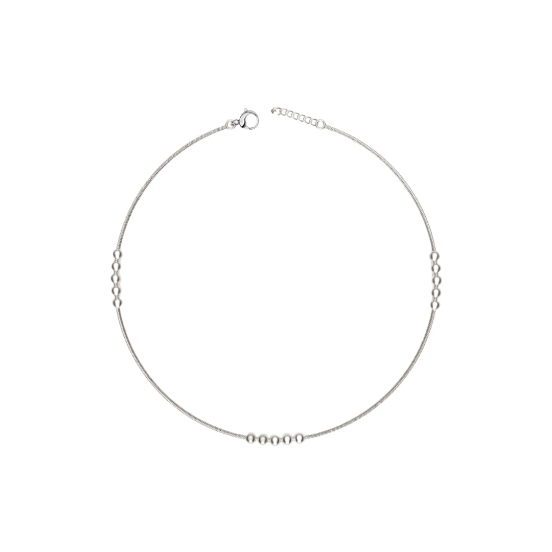 Silver Bead 925 Silver Anklet