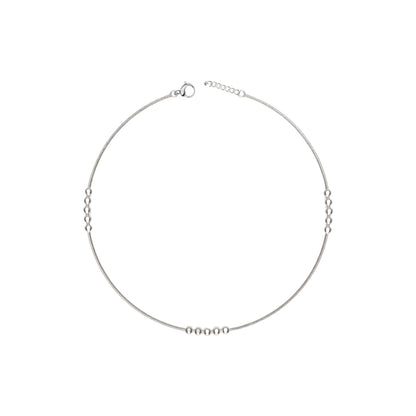 Silver Bead 925 Silver Anklet