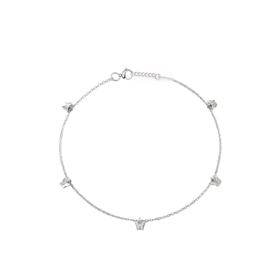 Flutter Butterfly 925 Silver Anklet