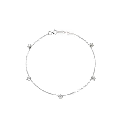 Flutter Butterfly 925 Silver Anklet