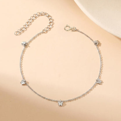 Flutter Butterfly 925 Silver Anklet