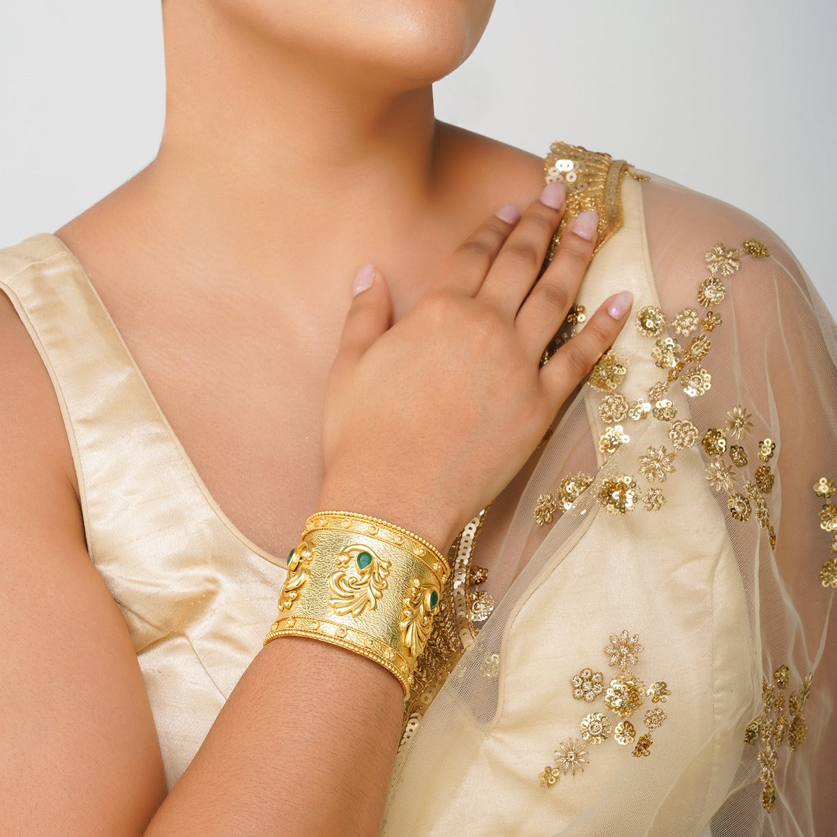 Dreamy Peacock Gift Box with Statement Cuff and Earrings