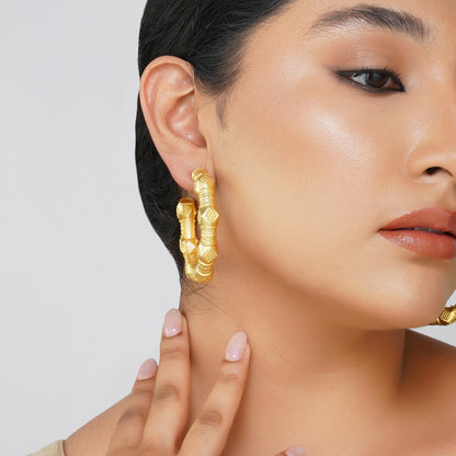 Glory of the East Chunky Hoop Earrings