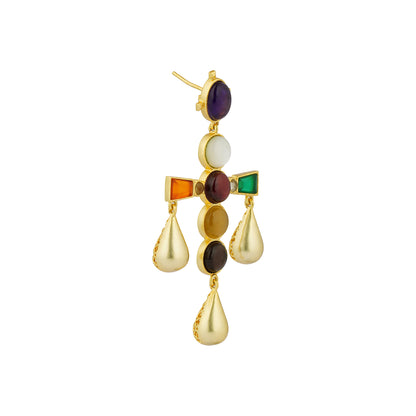 Colour Pop Navratna Earrings