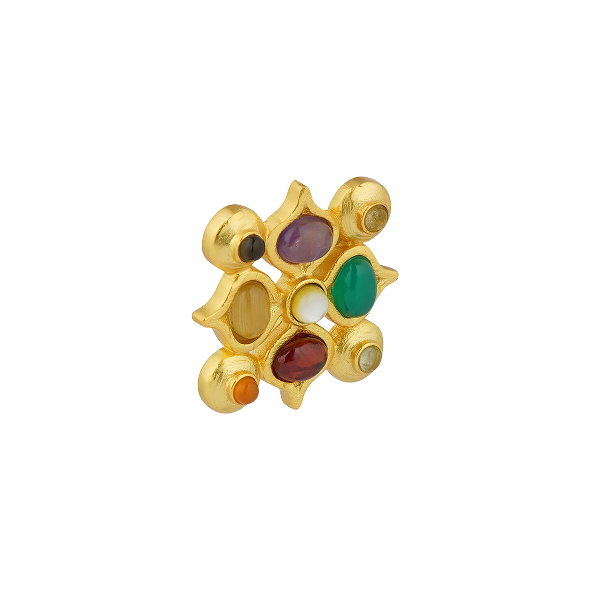 Power of Nine Navratan Stud Earrings