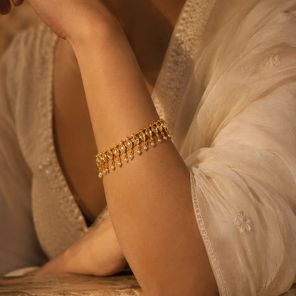 Aaina Bracelet with Mirror Polki
