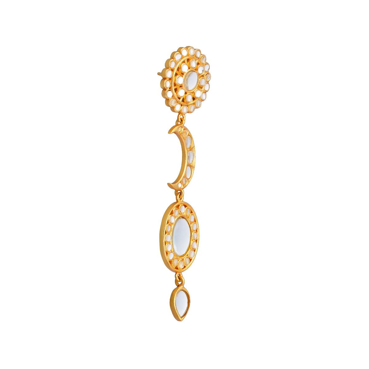 Kiran Danglers with Mirror Polki