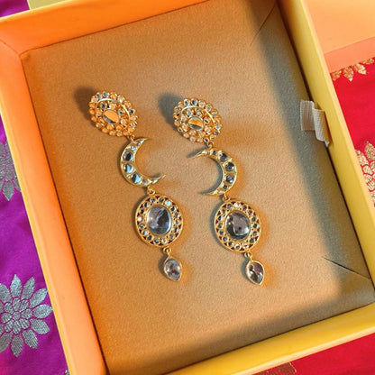 Kiran Danglers with Mirror Polki