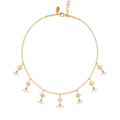 Sitara Boond Necklace with Mirror Polki