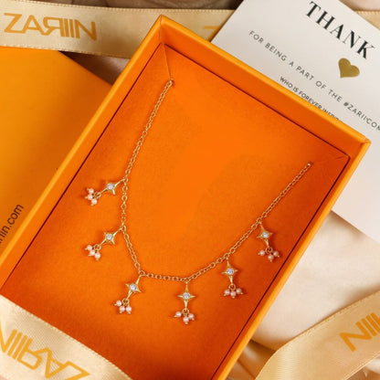 Sitara Boond Necklace with Mirror Polki