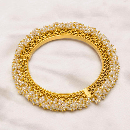 Glam in Pearls Filigree Bangles