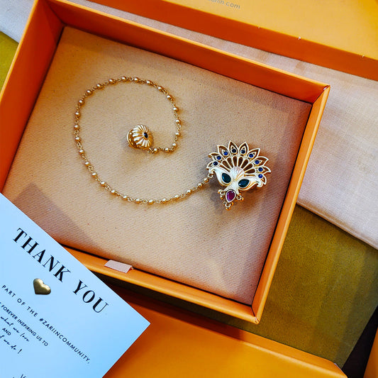 Peacock's Glory Brooch Pin for Men