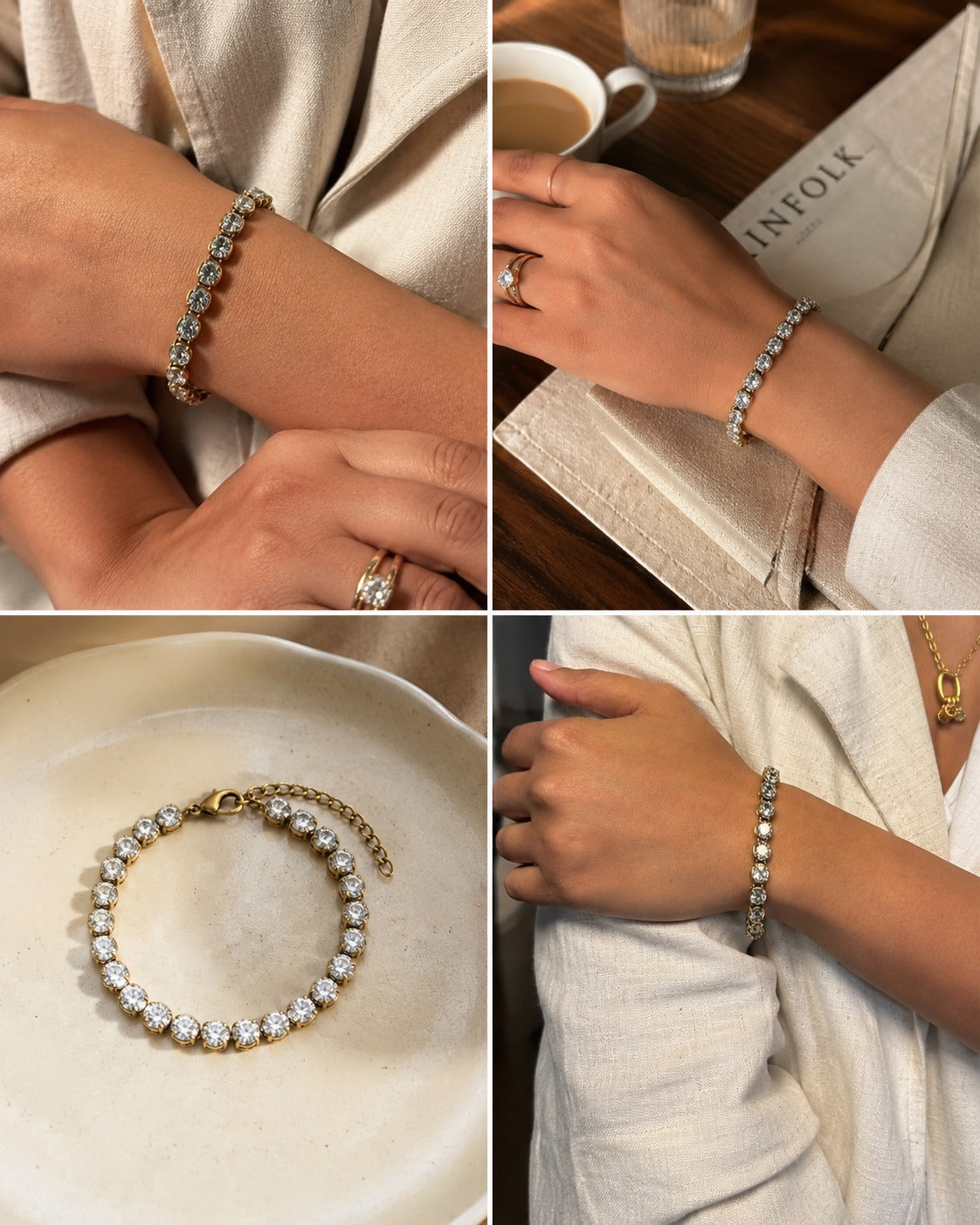 Vintage Solitaire Tennis Bracelet