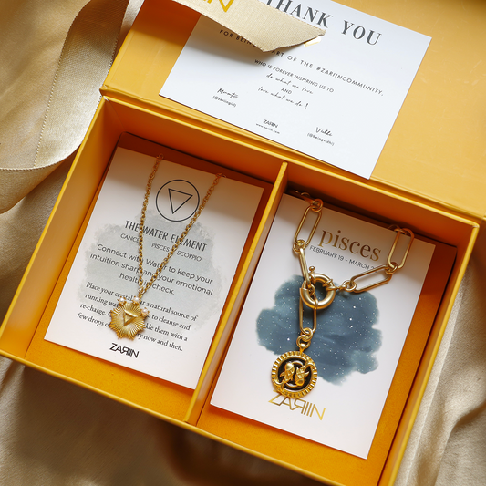Pisces and Water Zodiac Necklaces Giftbox
