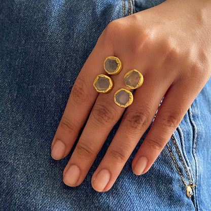 Beautiful Finger Green Amethyst Ring