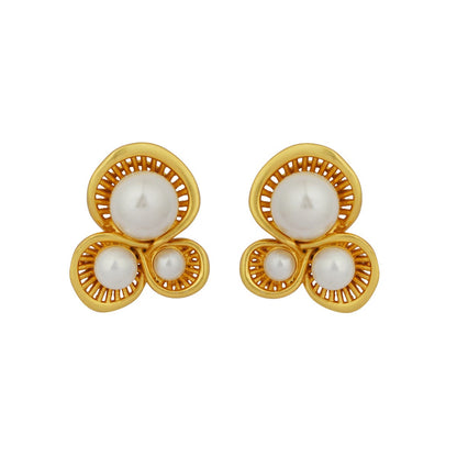 Power Pearl Stud Earrings