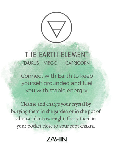 ELEMENT OF EARTH NECKLACE FOR TAURUS VIRGO CAPRICORN ZODIAC SIGNS