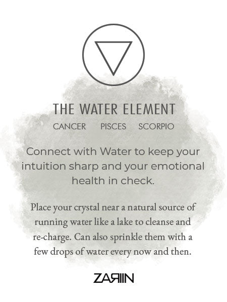 ELEMENT OF WATER NECKLACE FOR CANCER SCORPIO PISCES ZODIAC SIGNS