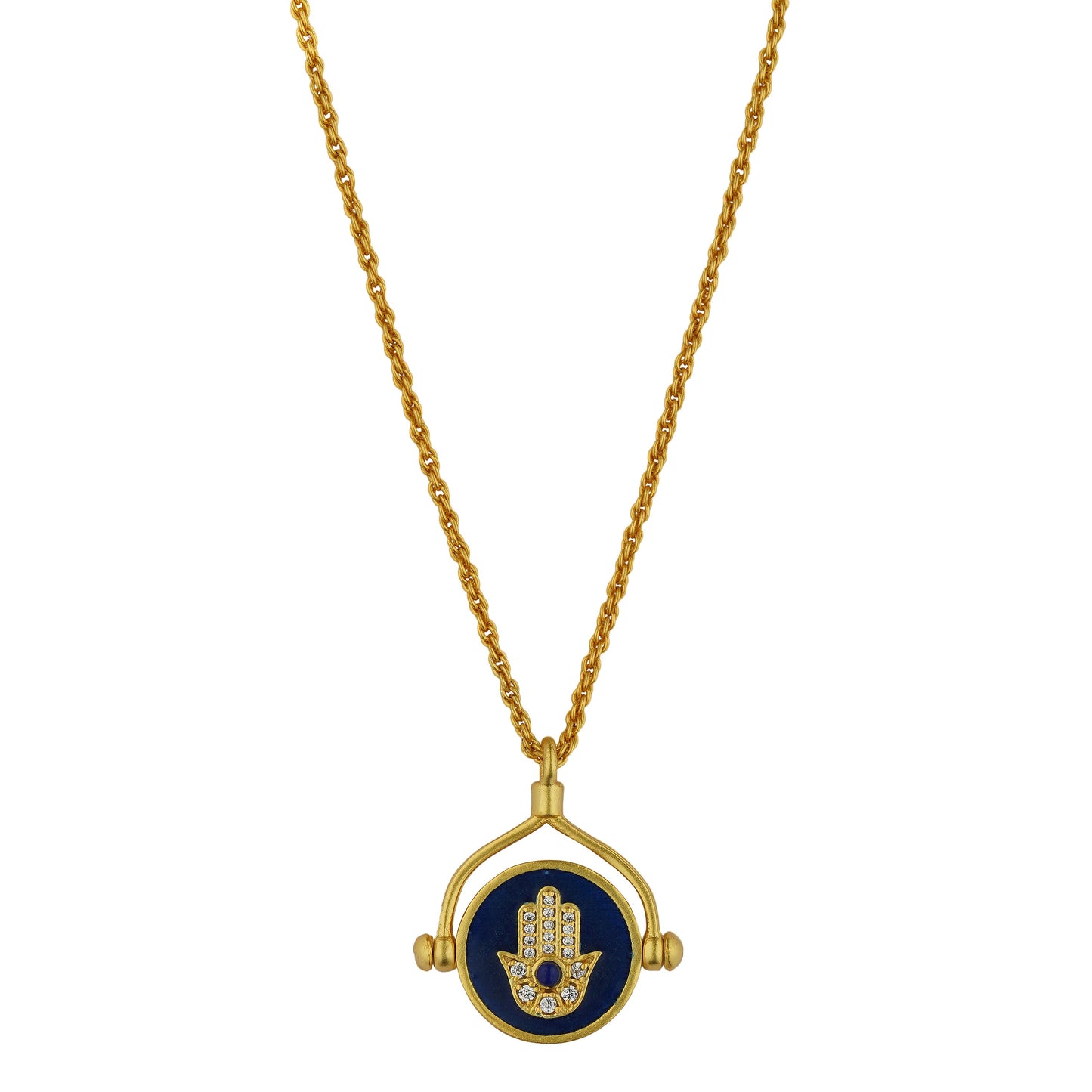 Protection Necklace with Evil Eye and Hamsa Hand