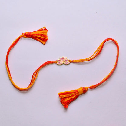 Lotus Aura Rakhi & Lumba Bracelet Box