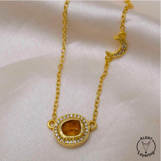 Rock Routine Citrine Necklace