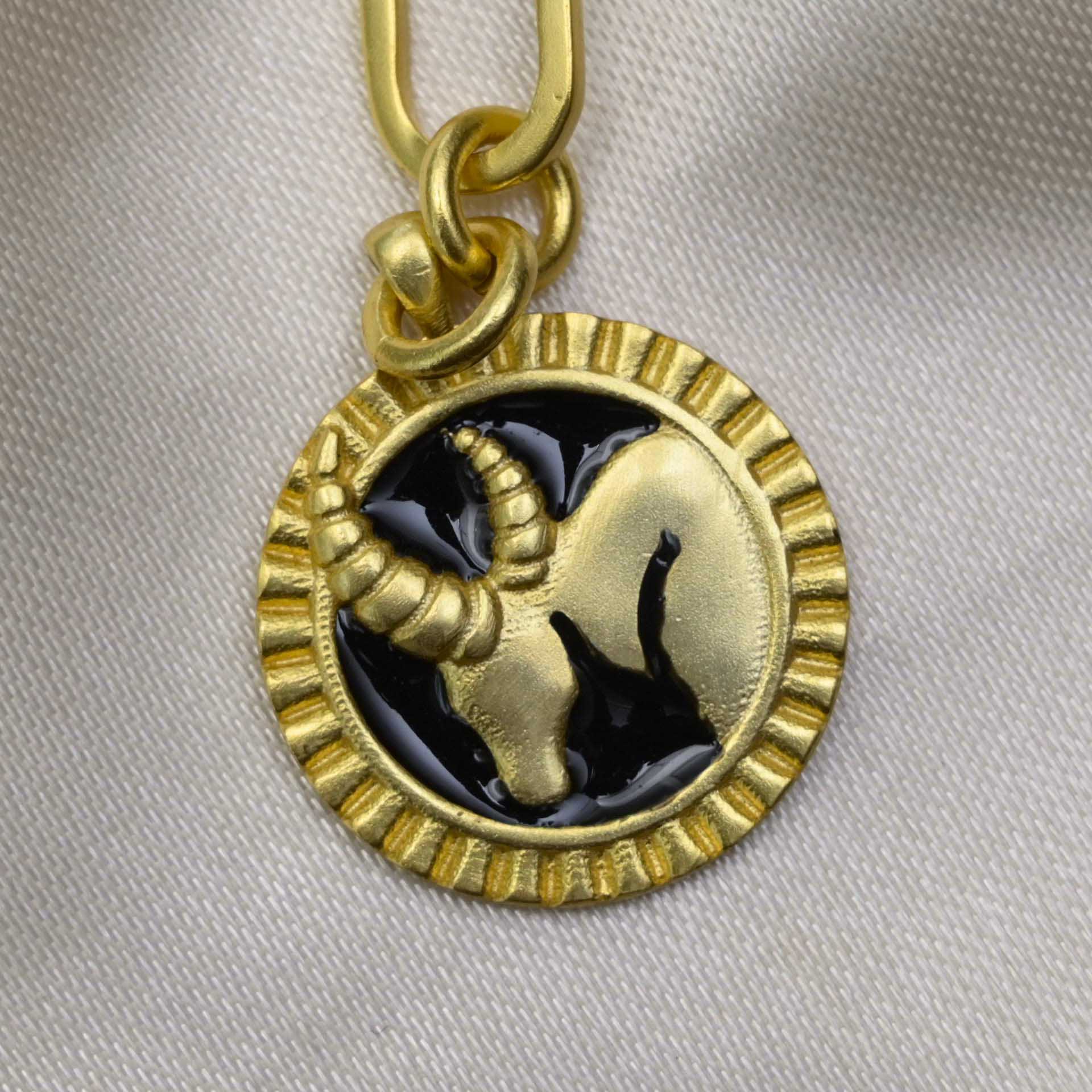 Zodiac Pendant Necklace in 14K Yellow Gold | Audry Rose