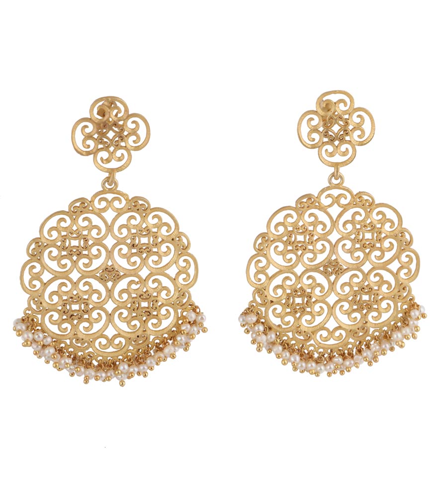 Verve Drop Gold Earrings | Fashionable Drop Earrings | CaratLane