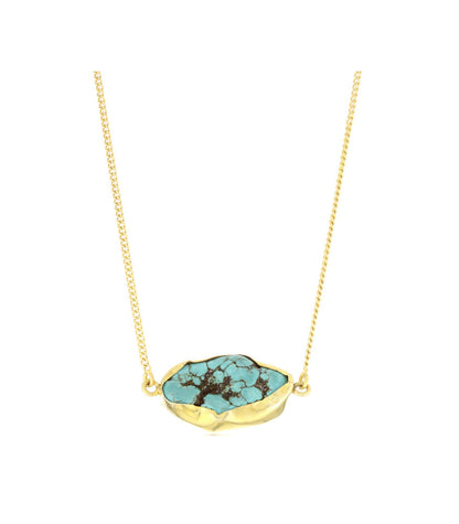 A Touch of Turquoise Stone Gold Necklace